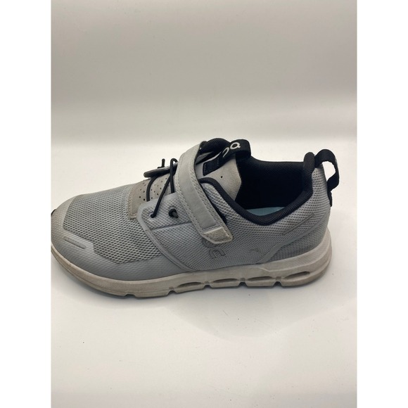 On Running Kids Grey Hook and Loop Athletic Shoes Sneakers Size Youth 3 - Picture 7 of 10